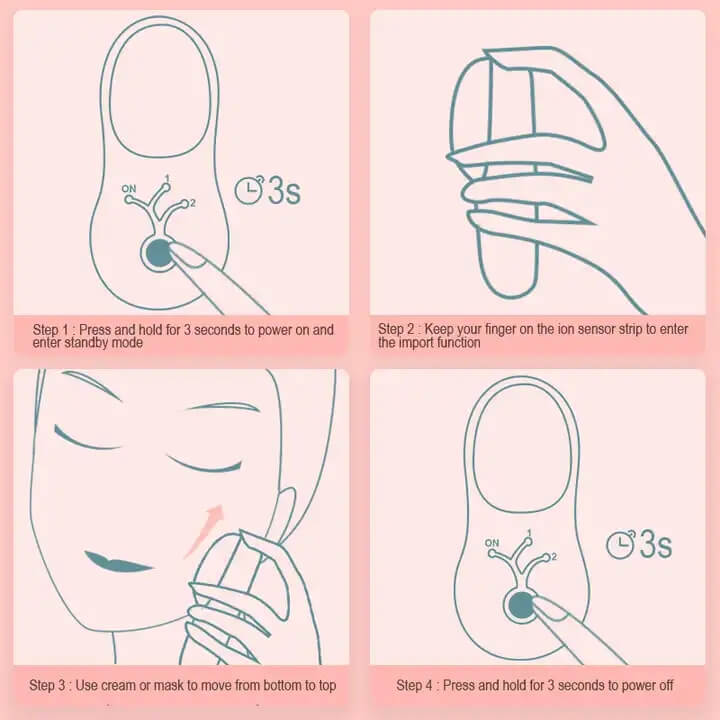 SKB-1016 مايكرو الحالية للعناية بالوجه ايون التنظيف العميق الحالي جمال الصك 