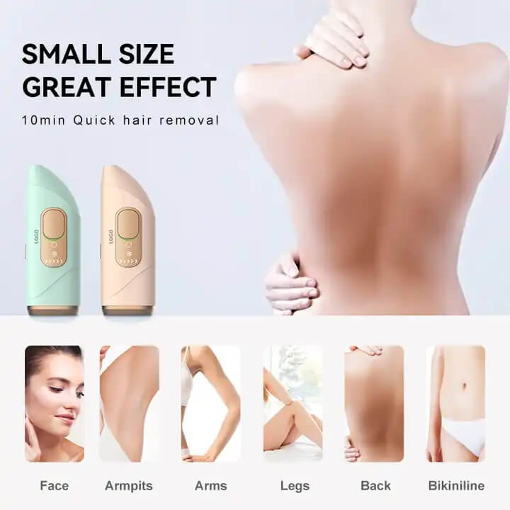 نبض الليزر عالية الطاقة المنزلية المحمولة إزالة الشعر الدائم 